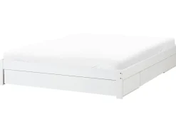 Seng med opbevaringsskuffer uden sengegavl GIAT Træ Hvid 180 x 200 cm
