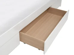 Seng med opbevaringsskuffer uden sengegavl GIAT Træ Hvid 180 x 200 cm