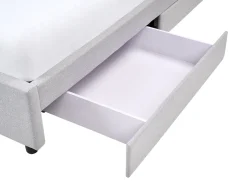 Seng med opbevaringsskuffer uden sengegavl PRADES Lysegrå 180 x 200 cm