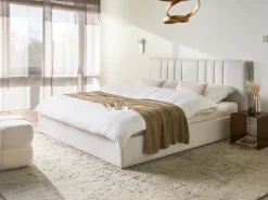 Seng med opbevaring TARASCON Lys Beige 180 x 200 cm