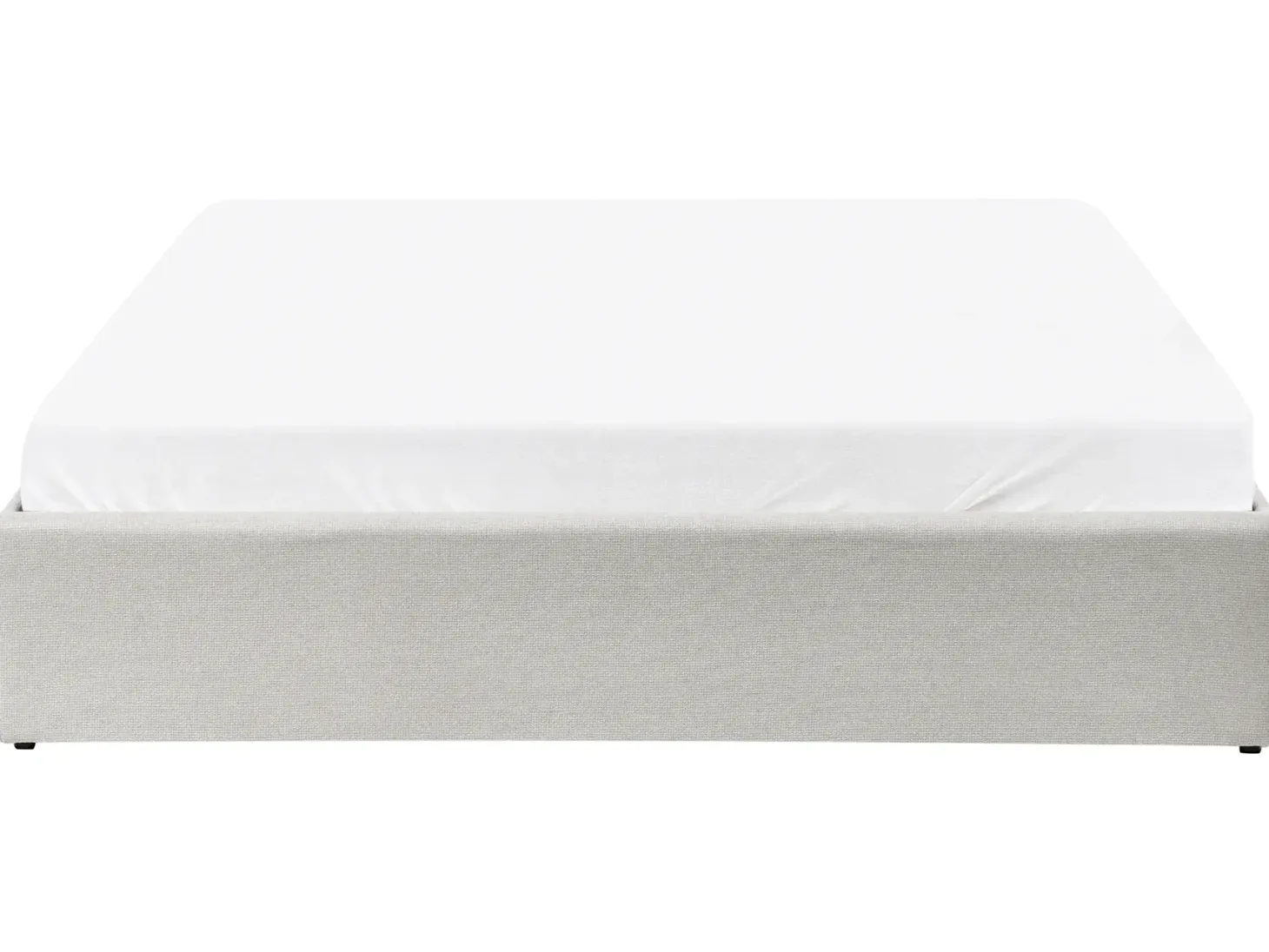 Seng med opbevaring uden gavl DINAN Lys Beige 160 x 200 cm
