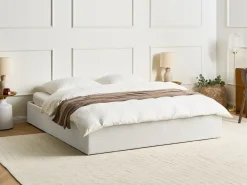 Seng med opbevaring uden gavl DINAN Lys Beige 180 x 200 cm