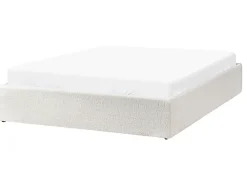 Seng med opbevaring uden gavl DINAN Boucle Cremehvid 140 x 200 cm