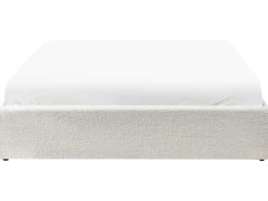 Seng med opbevaring uden gavl DINAN Boucle Cremehvid 140 x 200 cm
