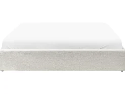 Seng med opbevaring uden gavl DINAN Boucle Cremehvid 180 x 200 cm