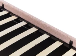 Seng med opbevaring uden gavl DINAN Boucle Pastellrosa 90 x 200 cm