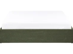 Seng med opbevaring uden gavl DINAN Boucle Mørkegrøn 160 x 200 cm