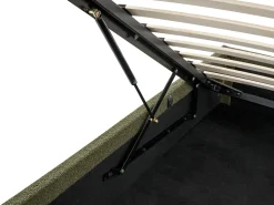 Seng med opbevaring uden gavl DINAN Boucle Mørkegrøn 180 x 200 cm
