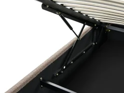 Seng med opbevaring uden gavl Boucle DINAN 90 x 200 cm Brungrå