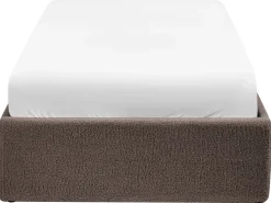 Seng med opbevaring uden gavl Boucle DINAN 90 x 200 cm Brungrå