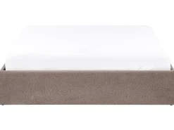 Seng med opbevaring uden gavl DINAN Boucle Brungrå 140 x 200 cm