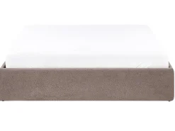 Seng med opbevaring uden gavl DINAN Boucle Brungrå 160 x 200 cm
