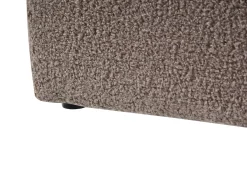 Seng med opbevaring uden gavl DINAN Boucle Brungrå 160 x 200 cm