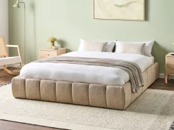 Seng med opbevaring uden gavl GENAS Beige 160 x 200 cm