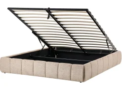 Seng med opbevaring uden gavl GENAS Beige 160 x 200 cm
