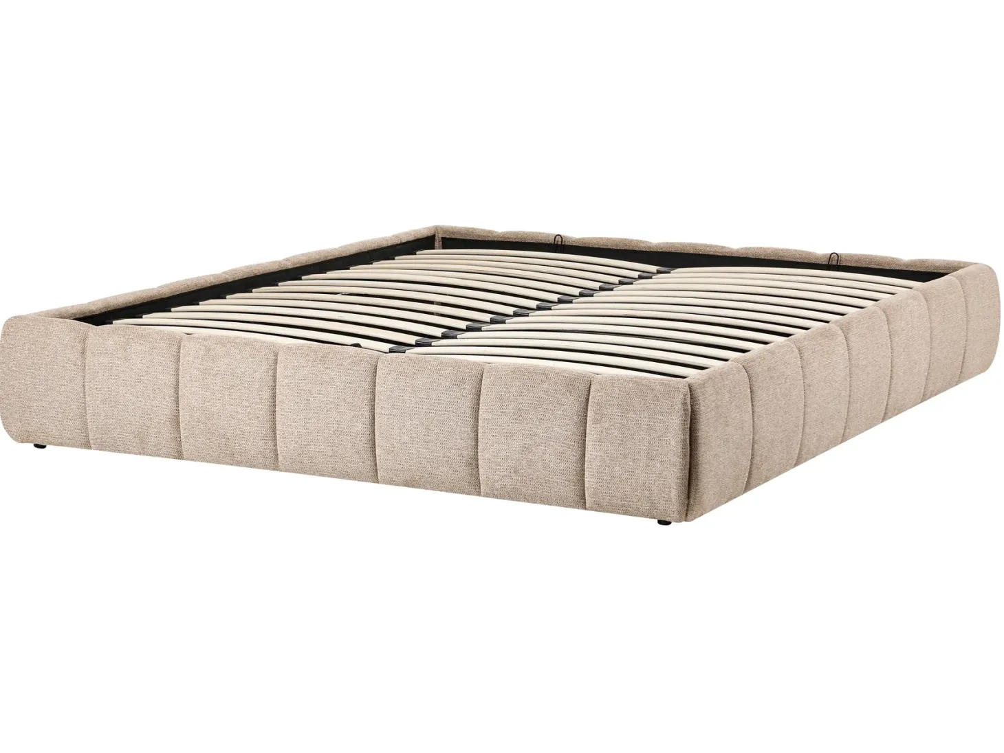 Seng med opbevaring uden gavl GENAS Beige 160 x 200 cm