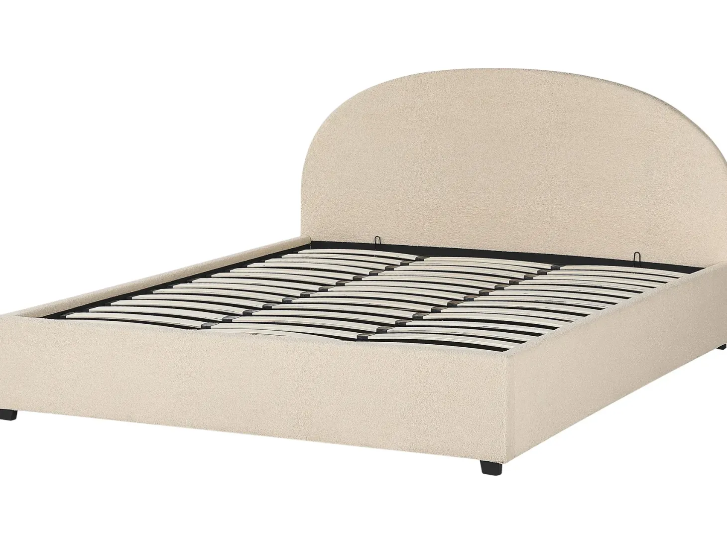 Seng med opbevaring VAUCLUSE Boucle Beige 180 x 200 cm