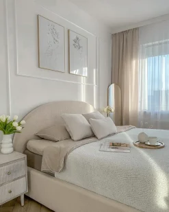 Seng med opbevaring VAUCLUSE Boucle Beige 180 x 200 cm