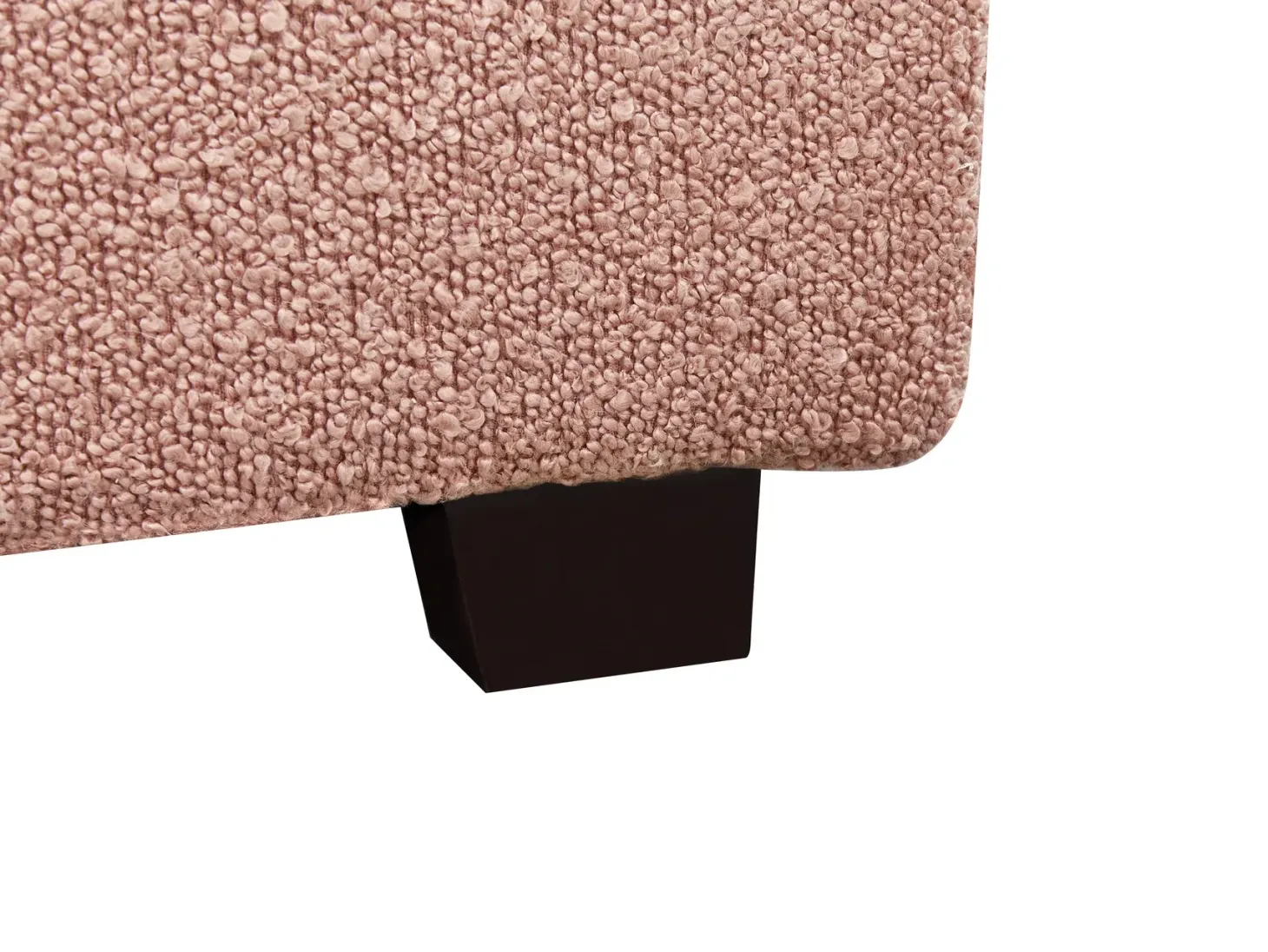 Seng med opbevaring VAUCLUSE Boucle Pastellrosa 180 x 200 cm
