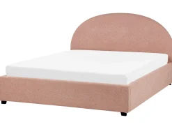Seng med opbevaring VAUCLUSE Boucle Pastellrosa 180 x 200 cm