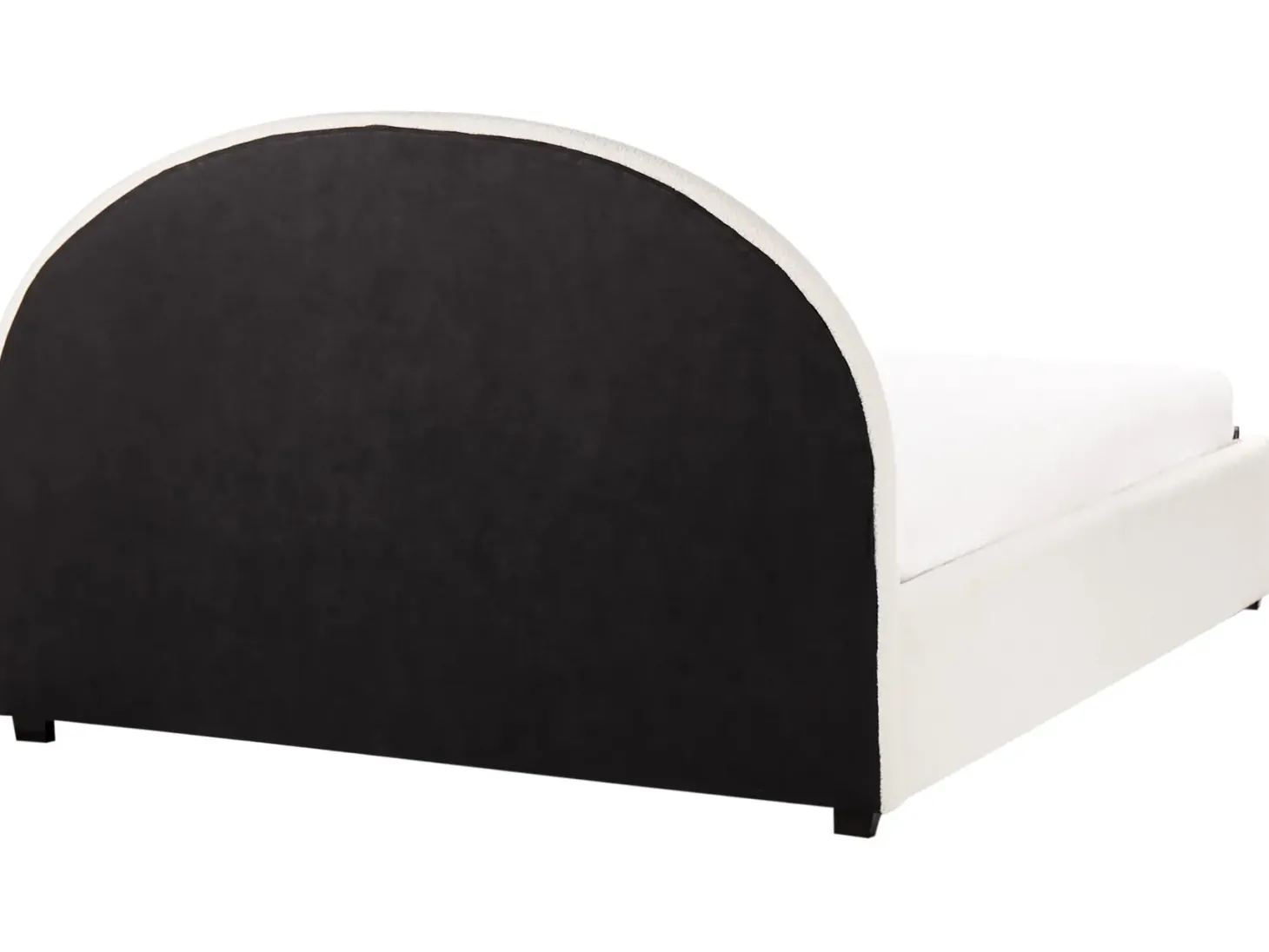 Seng med opbevaring VAUCLUSE Boucle Cremehvid 160 x 200 cm