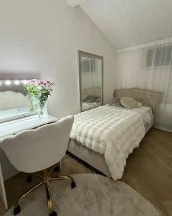 Seng med opbevaring Velour METZ 90 x 200 cm Beige