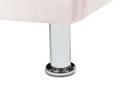 Seng med opbevaring Velour METZ 90 x 200 cm Pastellrosa