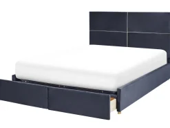 Seng med opbevaring VERNOYES Velour Sort 180 x 200 cm
