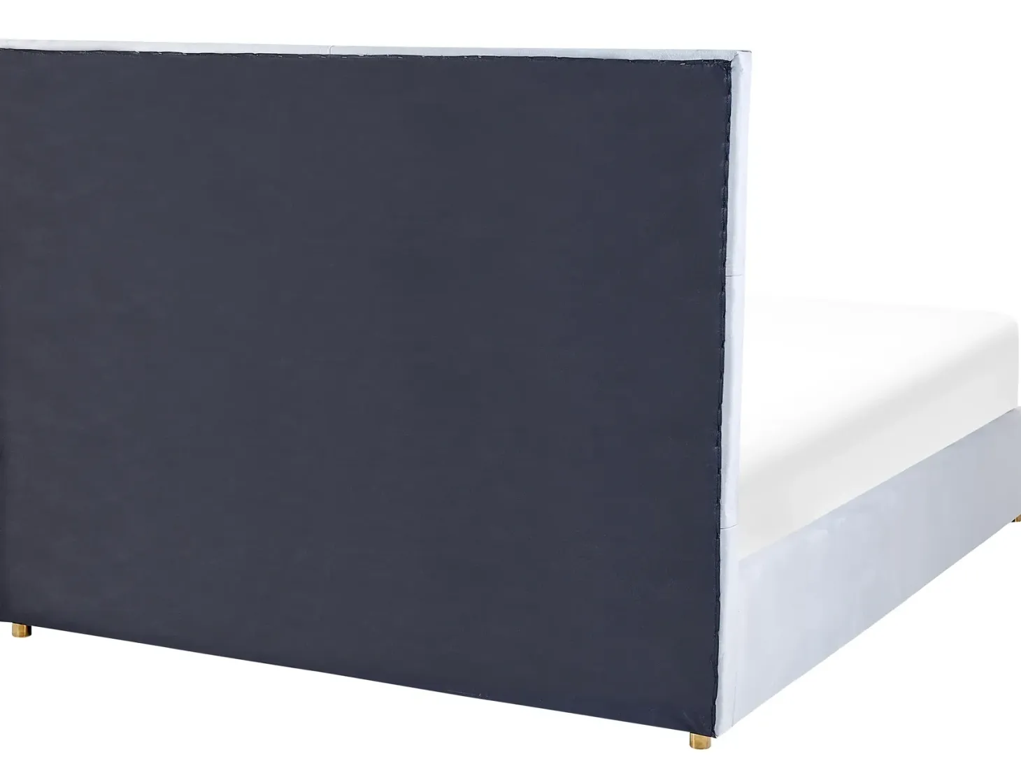 Seng med opbevaring VERNOYES Velour Lysegrå 160 x 200 cm