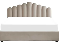 Seng med opbevaring VINCENNES Velour Brungrå 180 x 200 cm