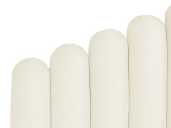 Seng med opbevaring VINCENNES Velour Cremehvid 180 x 200 cm