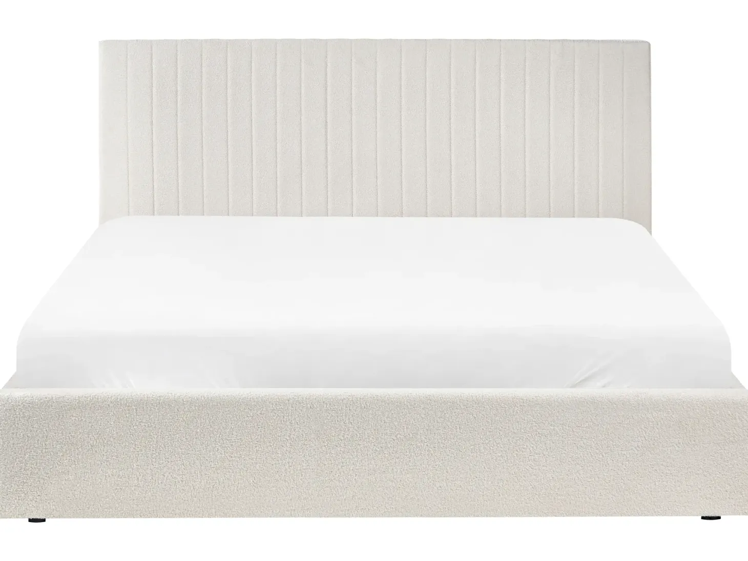 Seng med opbevaring VION Boucle Cremehvid 180 x 200 cm