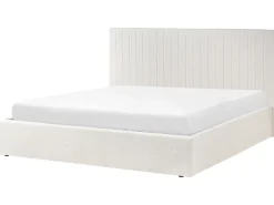 Seng med opbevaring VION Boucle Cremehvid 180 x 200 cm