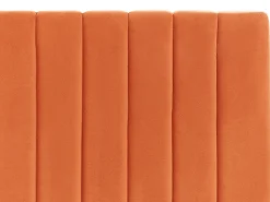 Seng med opbevaring VION Velour Orange 160 x 200 cm