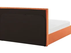 Seng med opbevaring VION Velour Orange 160 x 200 cm