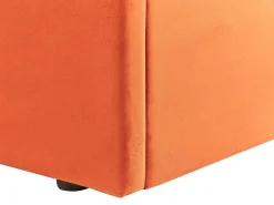 Seng med opbevaring VION Velour Orange 160 x 200 cm