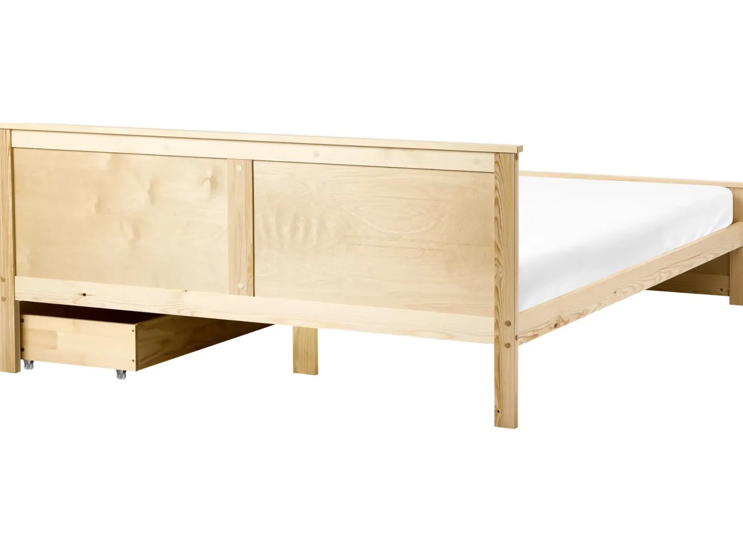 Seng med 2 skuffer DAUPHIN Fyretræ Lysebrun 180 x 200 cm