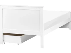 Seng med 2 skuffer Fyretræ SABRAN 90 x 200 cm Hvid