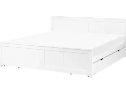 Seng med 4 skuffer Fyretræ SABRAN 180 x 200 cm Hvid
