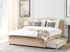 Seng med skuffer til opbevaring MONTPELLIER Beige 180 x 200 cm