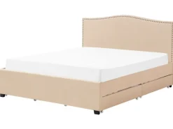 Seng med skuffer til opbevaring MONTPELLIER Beige 180 x 200 cm