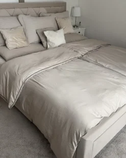 Seng med skuffer til opbevaring LIEVIN Velour Beige 180 x 200 cm
