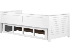 Seng med skuffer til opbevaring Træ CAHORS 90 x 200 cm Hvid