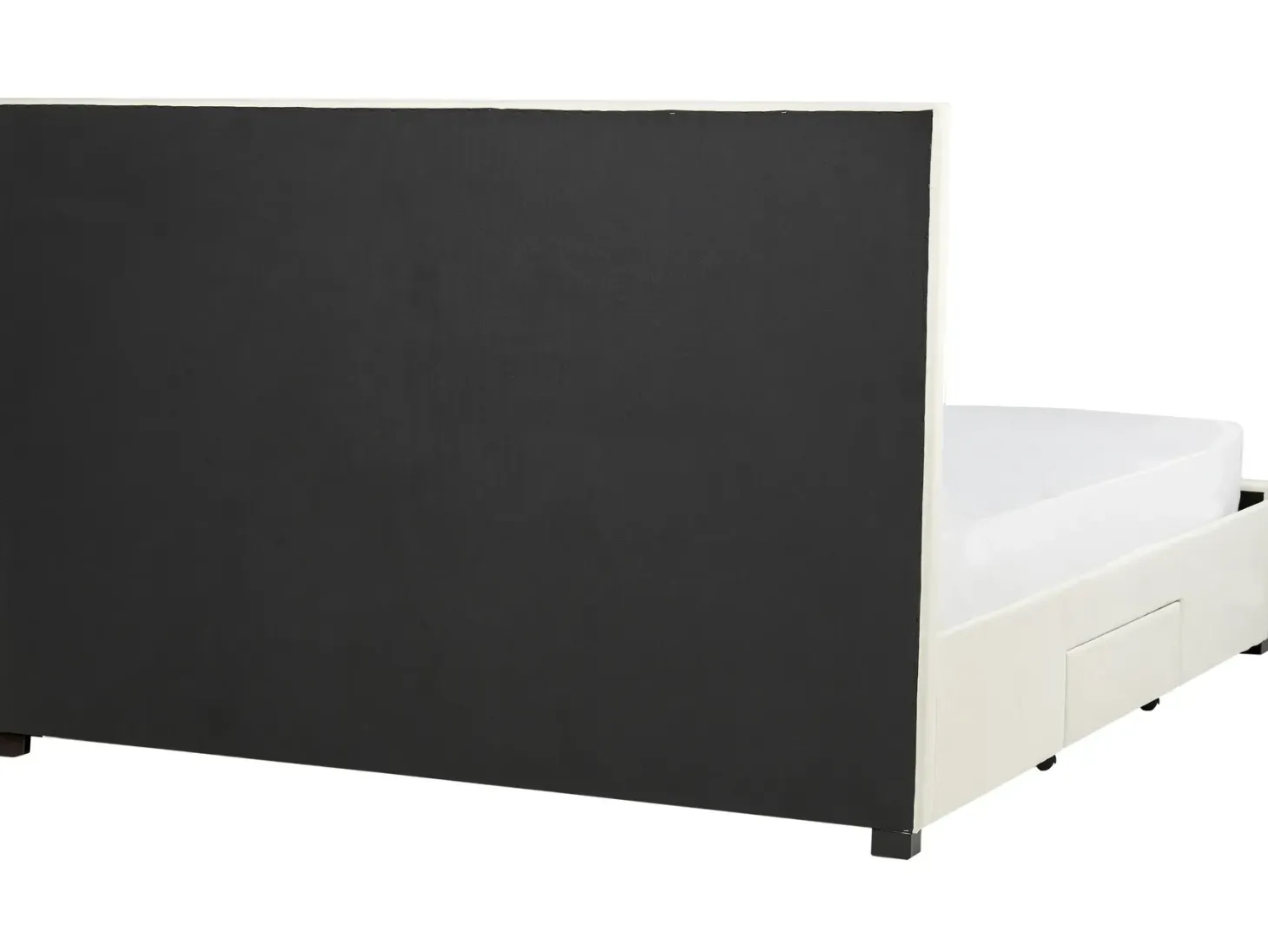 Seng med skuffer til opbevaring LIEVIN Velour Lys Beige 180 x 200 cm