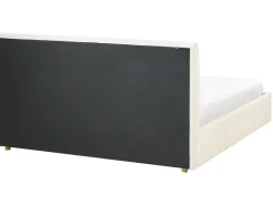 Seng med skuffer til opbevaring SOUTRIN Boucle Cremehvid 180 x 200 cm