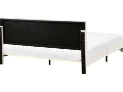 Seng med skuffer til opbevaring LONZAC Velour Cremehvid 180 x 200 cm