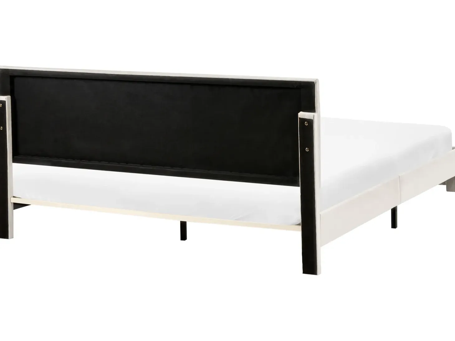 Seng med skuffer til opbevaring LONZAC Velour Cremehvid 180 x 200 cm