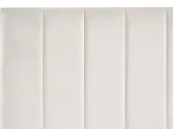 Seng med skuffer til opbevaring LONZAC Velour Cremehvid 180 x 200 cm