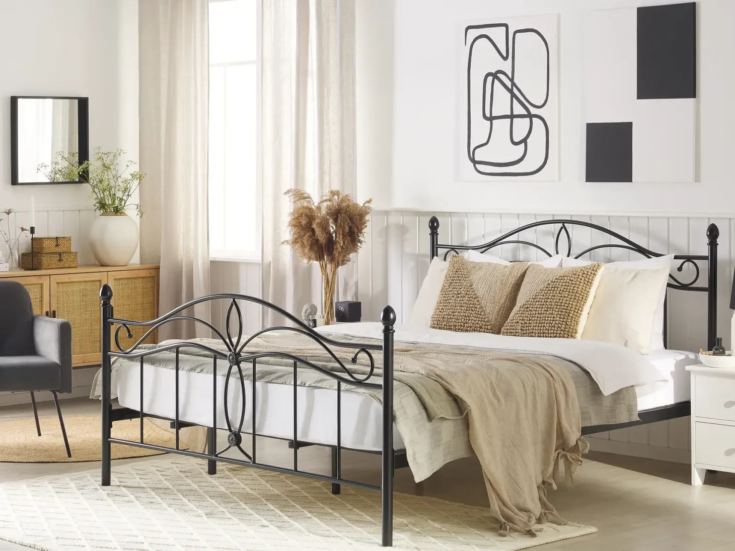 Seng Metal ANTLIA 180 x 200 cm Sort