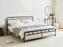 Seng Metal BREUILLET 180 x 200 cm Sort